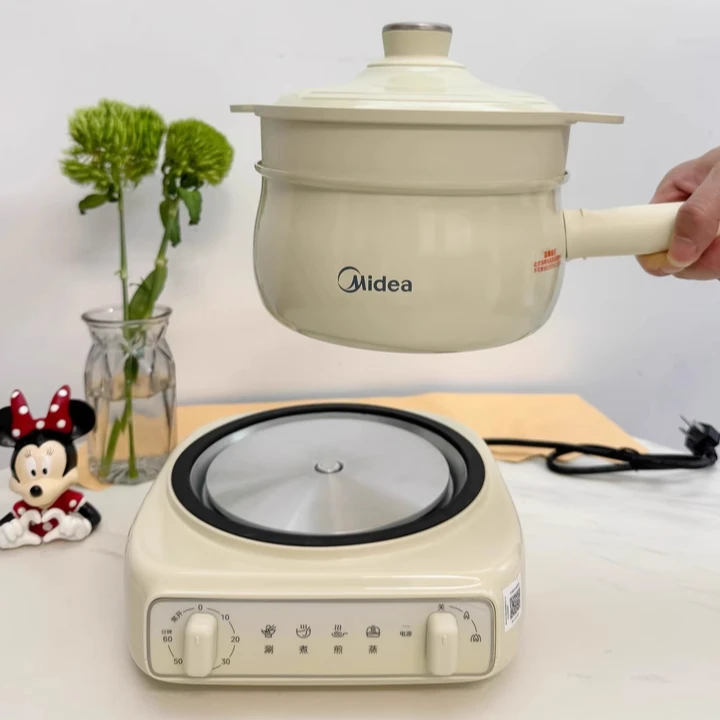 Household Electric Cooker for One Small Split Non-Stick Multifunctional Electric Hot Pot with Baby Food Timing