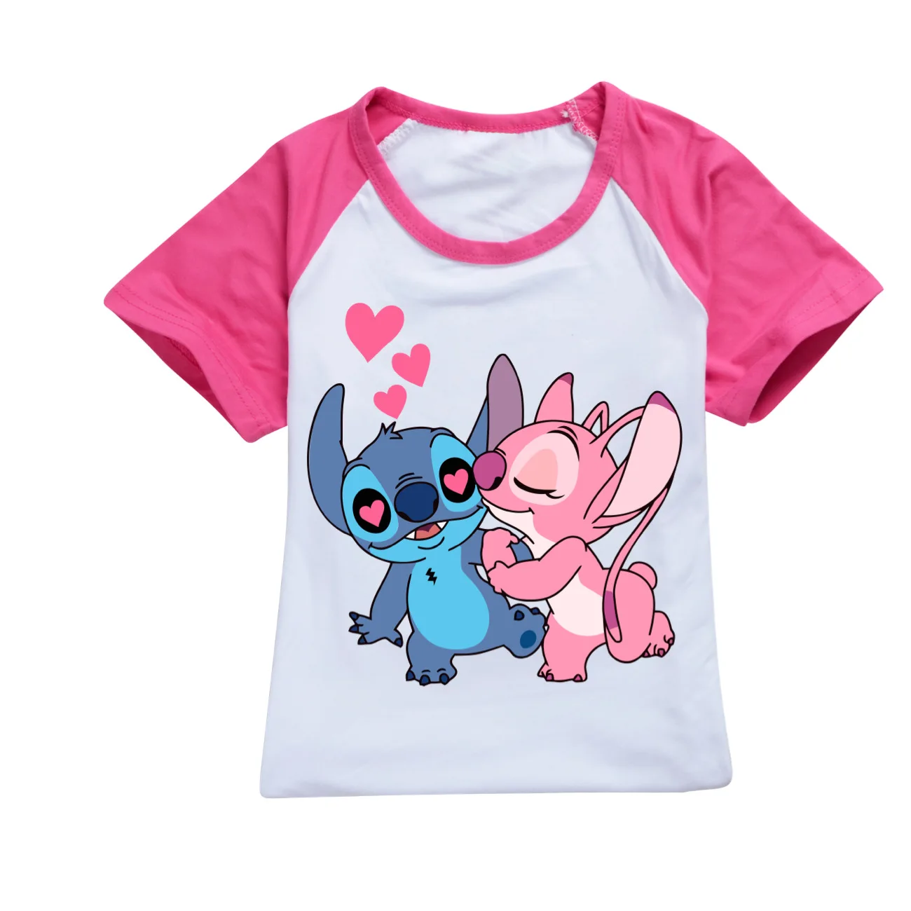 

Fashion Kids Girls Boys Summer Short Sleeve Tshirts Clothes Cotton Pajamas Cartoon Stitch Tees Children Toddler Tops Sleepwear