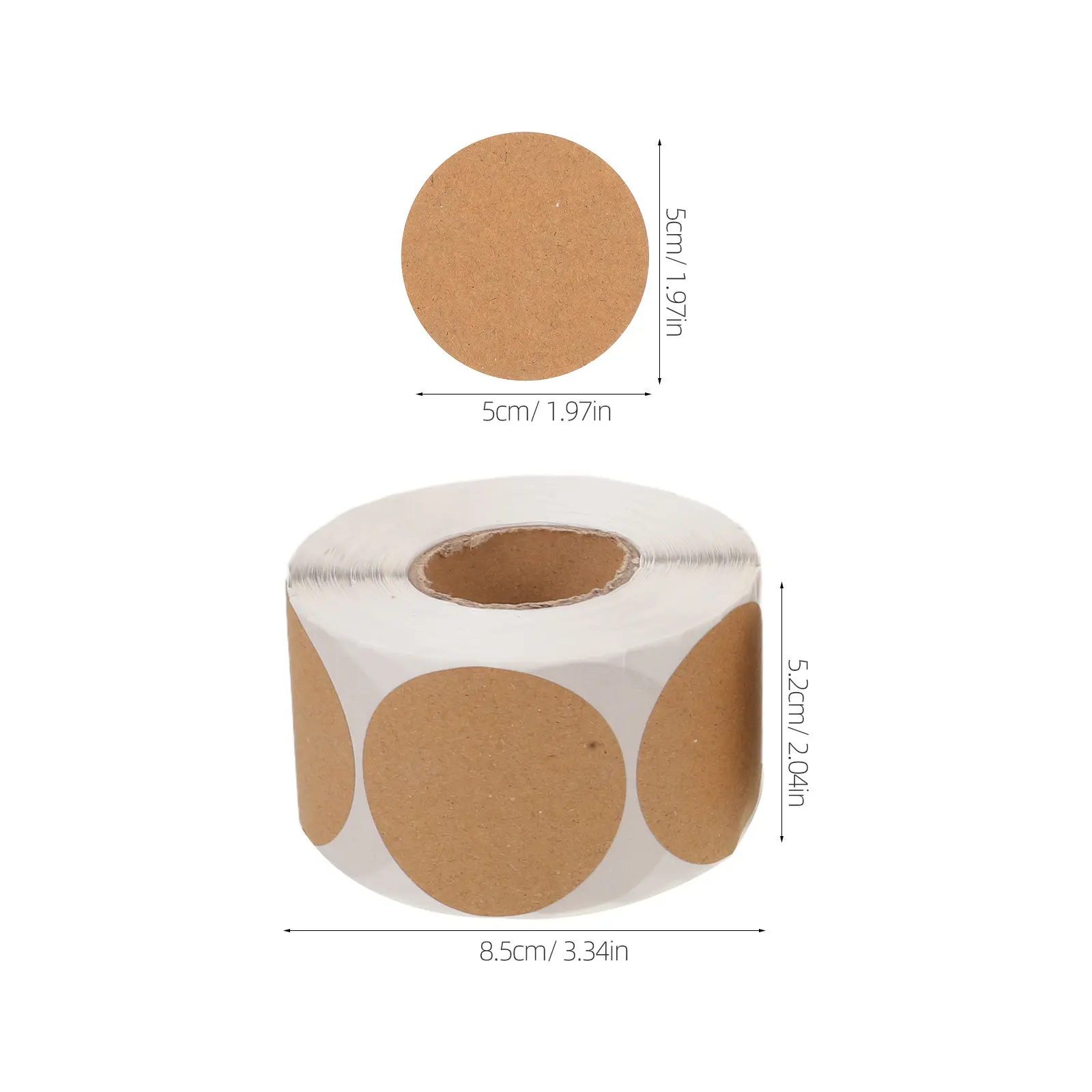 3Pcs 3.34 Inch Round Self-Adhesive Blank Stickers Seal Labels for Bag Sealing Box Packaging Food Retail Baking