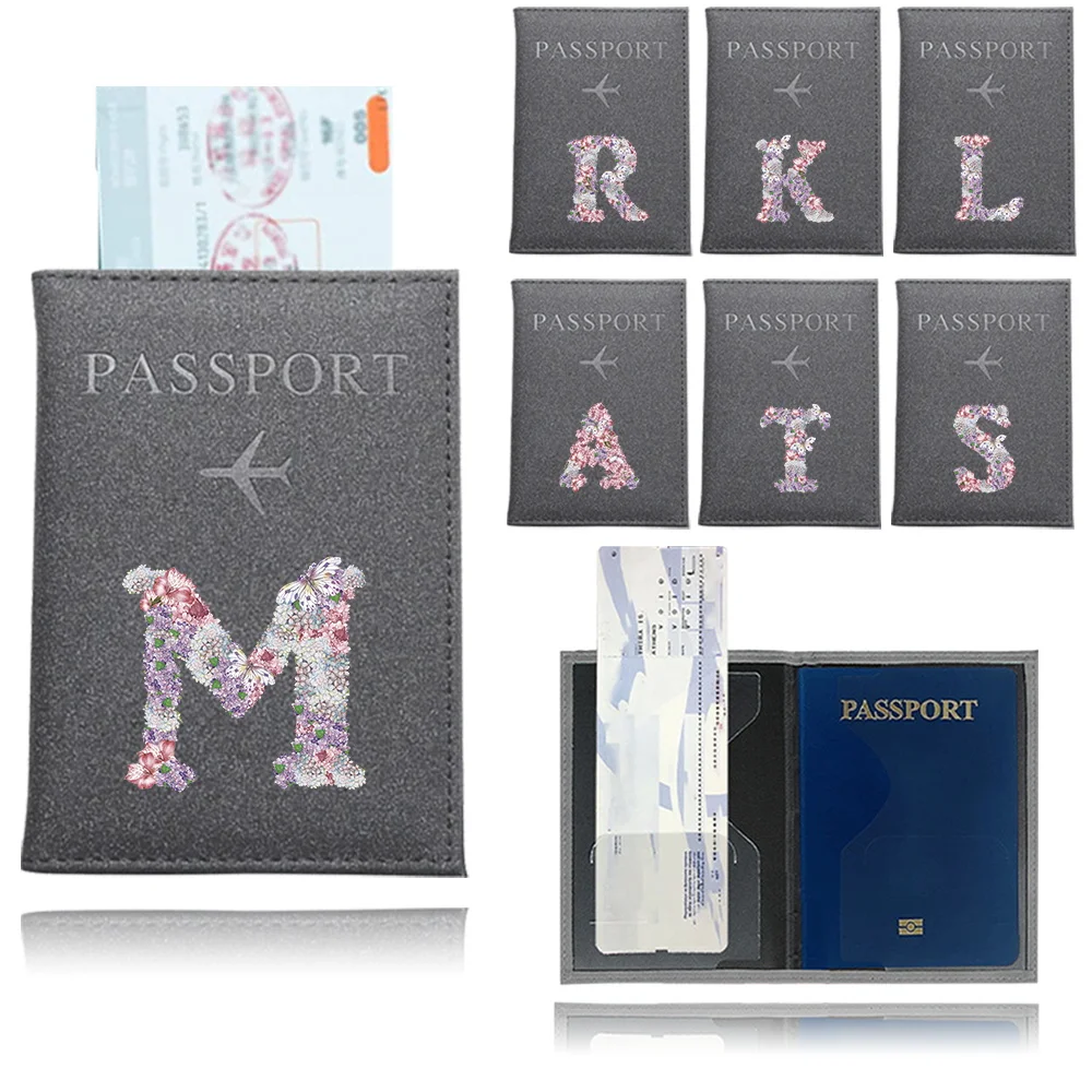 

Airplane Travel Passport Covers Passport Protector Holder ID Credit Card Holder UV Print Travel Accessories Rose Flower Series