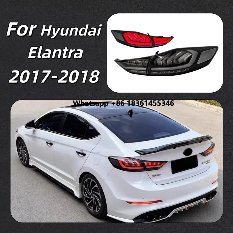 

2017-2018 Suitable for modern Elantra tail light assembly modified LED rear tail light brake light streamer turn signal