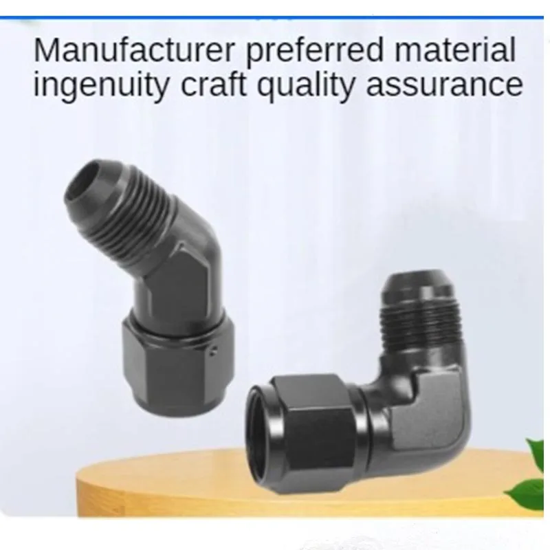 

2PCS Car Repair Joint End Joint Internal Thread To External Thread Pneumatic Push Lock Rotary Joint 45 ° 90 ° AN4-12 Connector