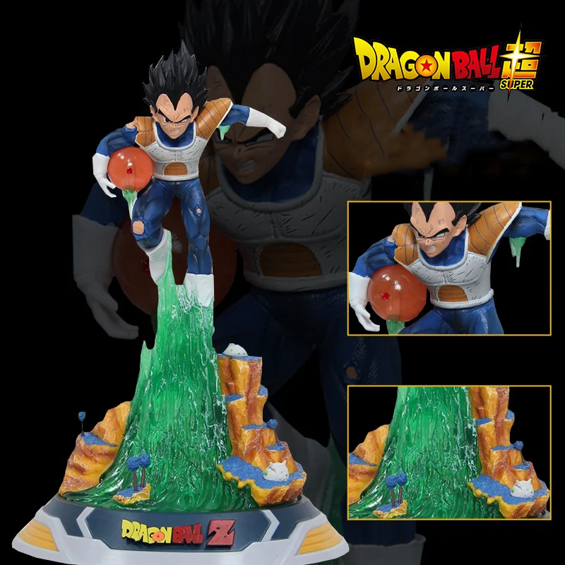 

Dragon Ball GK Super Saiyan Anime Model Figure ARS Namek Diving Vegeta Statue Can Emit Light Decorative Toy Gift Collectible