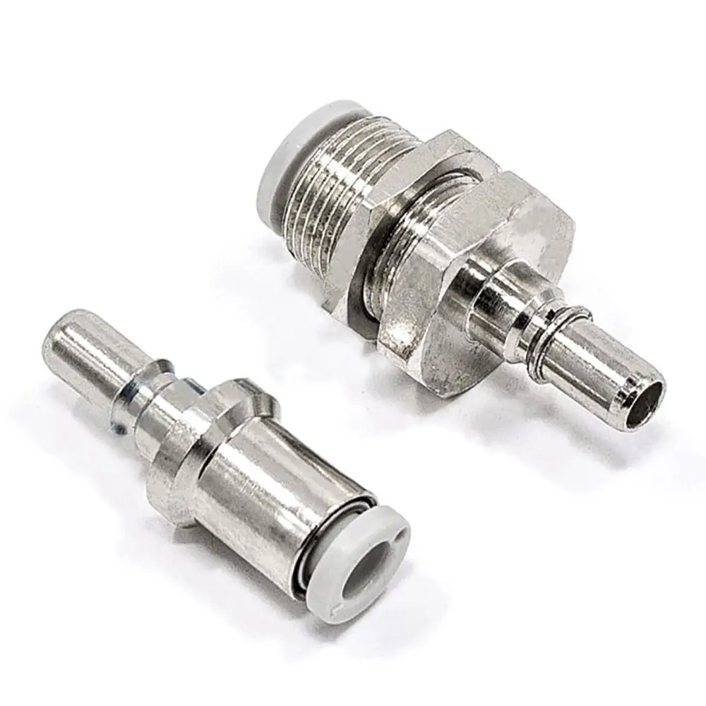 1Pcs KK2P/KK2S-04H-06H-04E-06E Tracheal Quick Connector Pneumatic PU Tube Quick Coupling Brass One-way Pipe Joint
