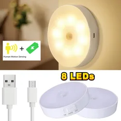 PIR Sensor de Movimento Luz, Luz Noturna Sem Fio, Sob O Armário, Lâmpada Do Armário, Inteligente Montado Na Parede, Indução Do Corpo, Home Decor