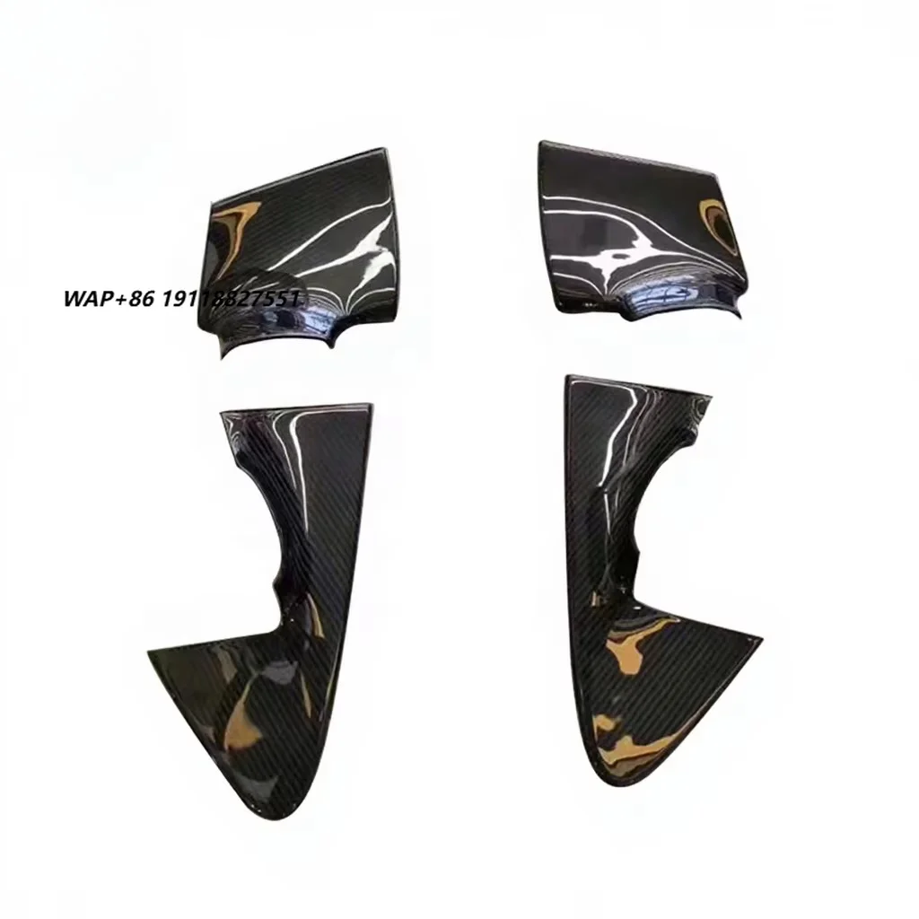 

Dry Carbon Fiber Car Door Pull Handles Cover Trims for McLaren 720s Outside Door Handle Black Car Sticker Cover Add on Trim