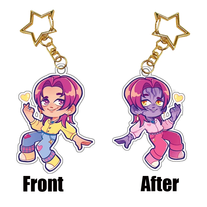 데몬 헌터즈 인기 K팝 TV 아크릴 양면 키체인 헌트-X 미라 루미 조이 아크릴 키체인 백팩 펜던트 팬 선물