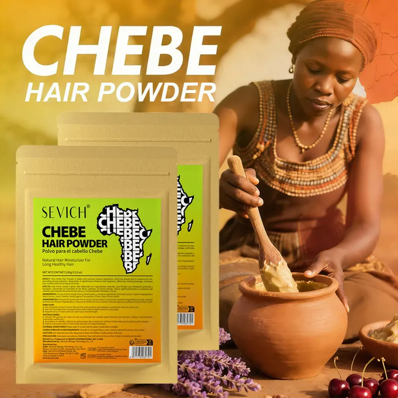 Africa Chad Chebe Powder Nourishing Scalp Anti Hair Loss Hair Powder Strengthens & Thickens Hair Care Product For All Hair Types