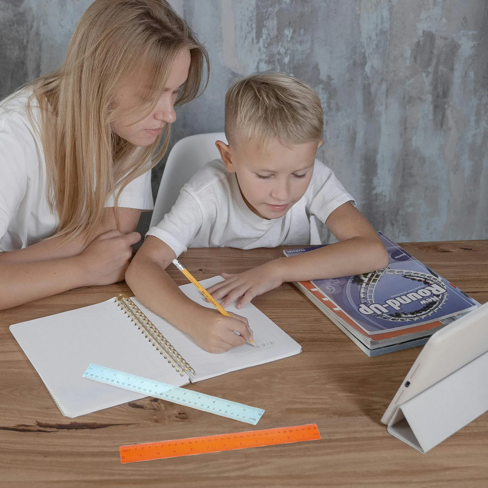 5Pcs Colored Plastic Rulers Sturdy Portable Lightweight Straight Measuring Tools for Students Drawing Classroom Office Study