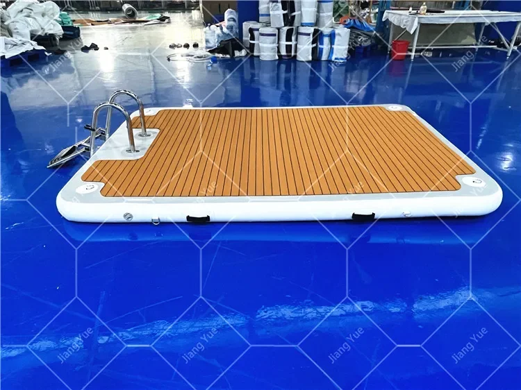 الجملة في الهواء الطلق طوي نفخ قطرة غرزة حوض منصة المياه العائمة نفخ جزيرة العائمة حوض