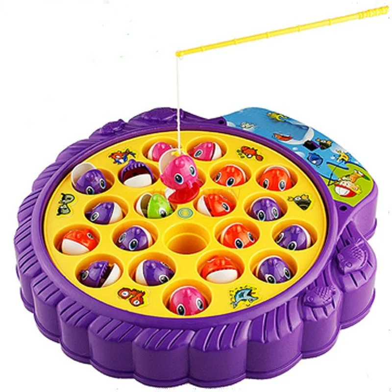 Children's Fishing Toys Large Early Childhood Education Puzzle Electric Rotating Fishing Machine