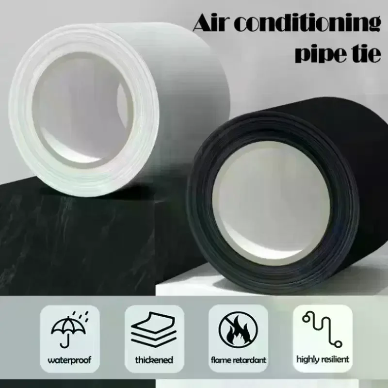 White Air Conditioning Pipe Wrapping Tape Thickened Waterproof Sunscreen UV Anti-Aging Outdoor AC Copper Tube Insulation Duct