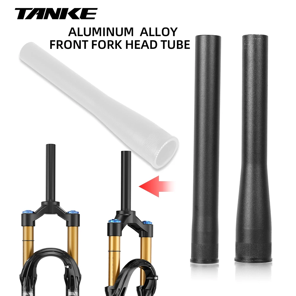 TANKE Aluminum Alloy Mountain Bicycle Front Fork Head Tube Air Front Suspension Straight Tapered standpipe Cycling Accessories