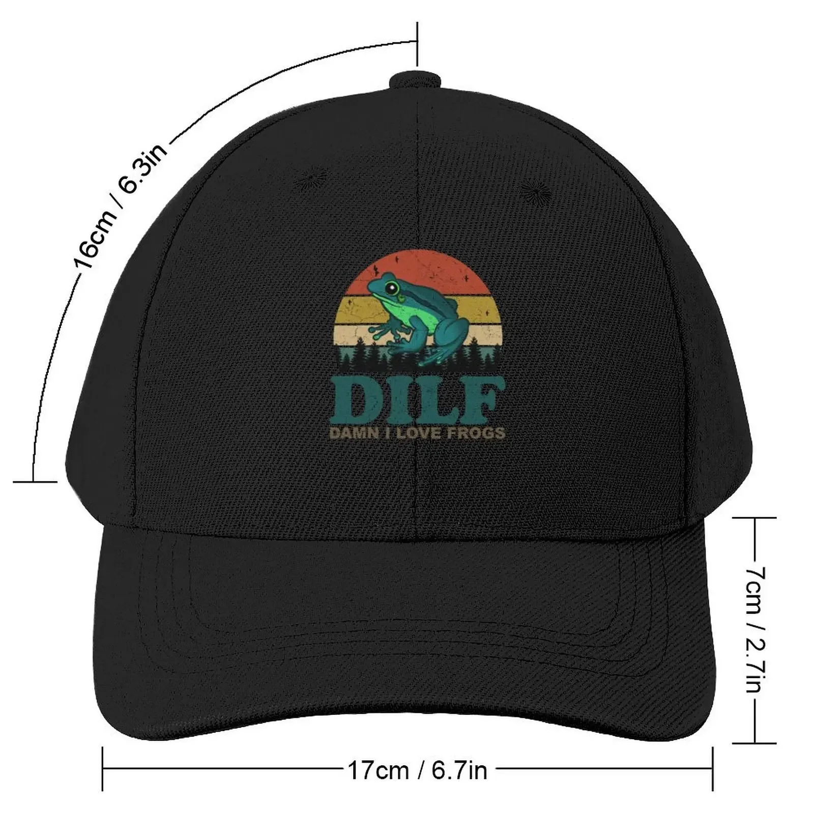 DILF Damn I Love Frogs Baseball Cap Beach Anime Anime Hat Kids Hat Baseball Men Women's