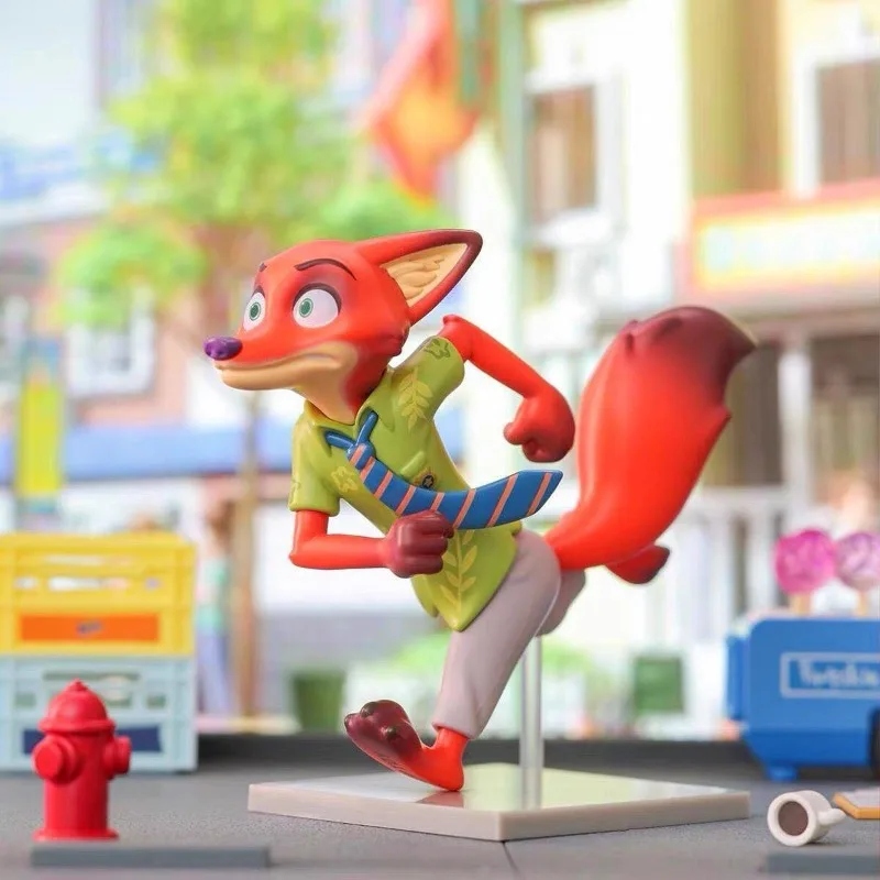 6pcs Disney Zootopia Judy Nick Cartoon Anime Figurines Cute Desktop Decorations Model Toy Gift for Birthday