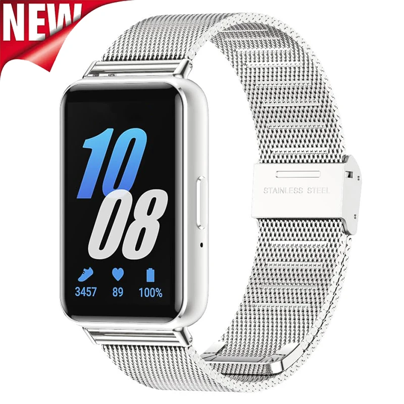 

Metal Mesh Strap for Samsung Galaxy Fit 3 Smartwatch Stainless Steel Band Bracelet for Galaxy Fit 3 Replacement Watchband Correa