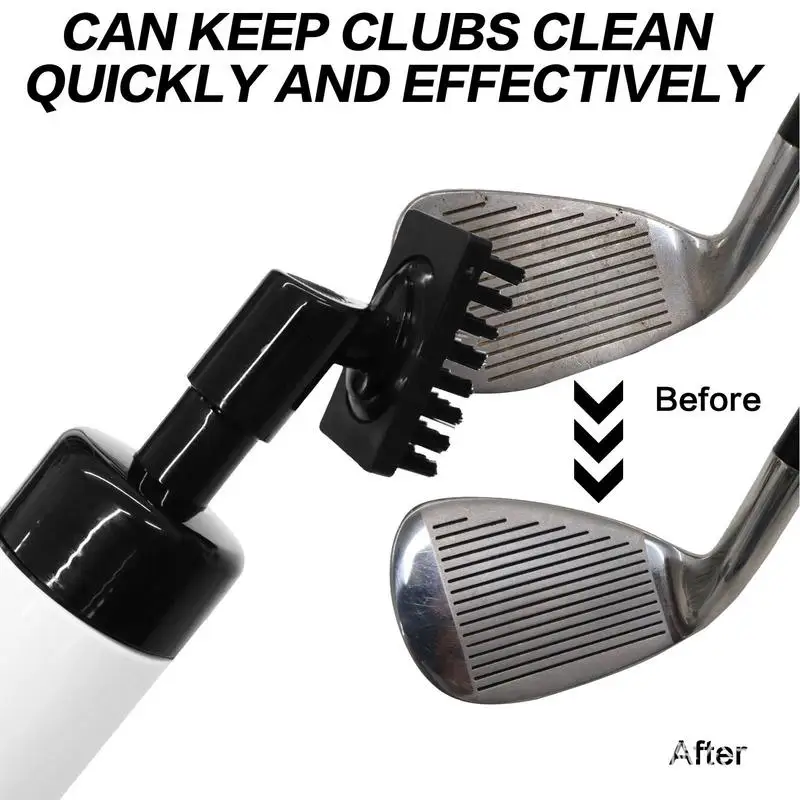 Golf Towel And Brush Set Portable Brush Tool Kit Club Groove Cleaner Golf Water Brush Golf Groove Cleaner Cleaning Kit