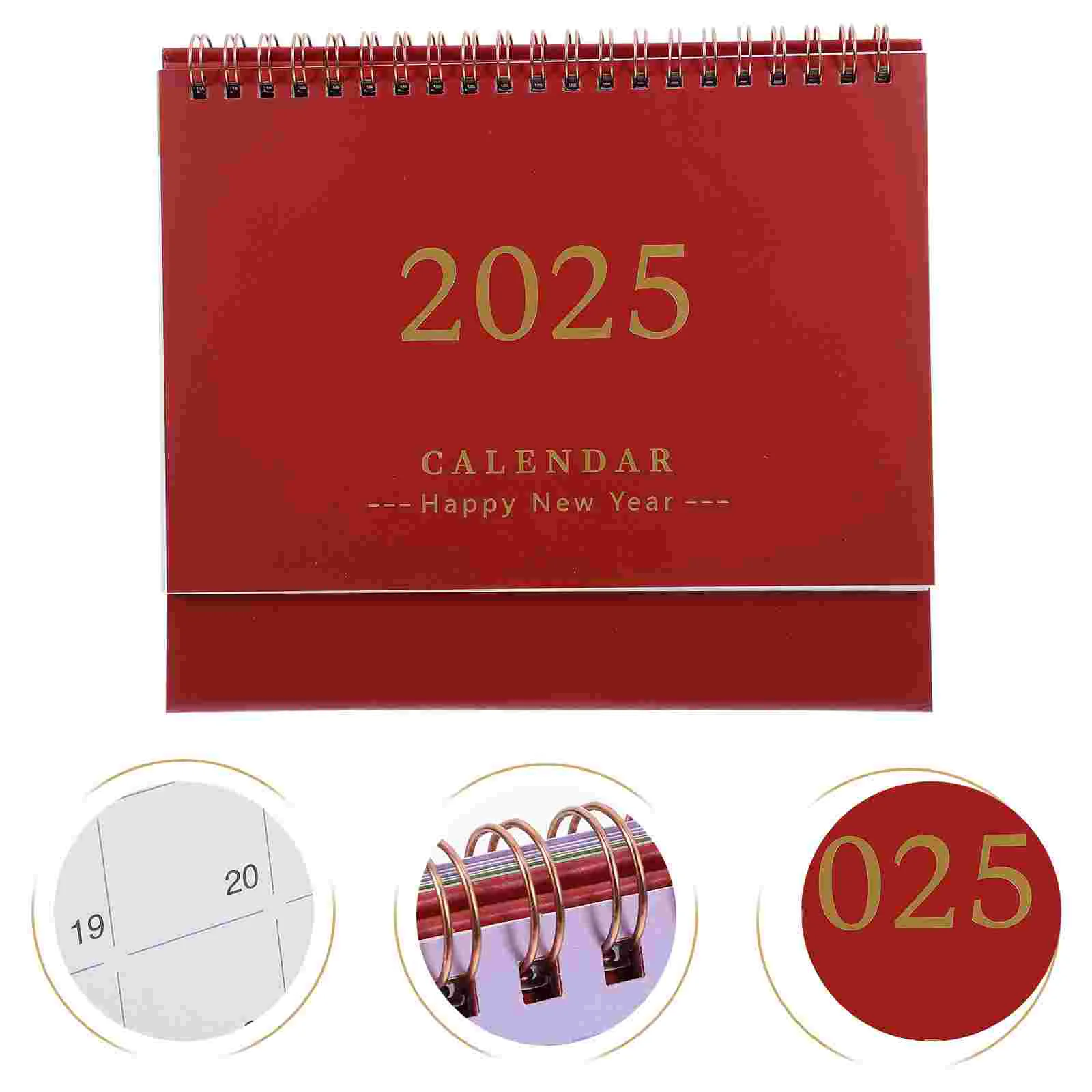 

2025 Desk Calendar Office Month Spiral Supplies Daily Use Mini Paper Desktop Academic 2024 Travel Decorative