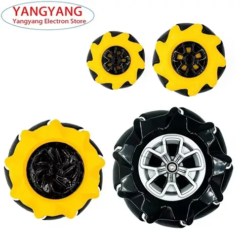 Nuovo 48mm 60mm 80mm 97mm Ruota Mecanum in plastica ad alta durezza omnidirezionale per TT Motor Smart Robot Car per Arduino