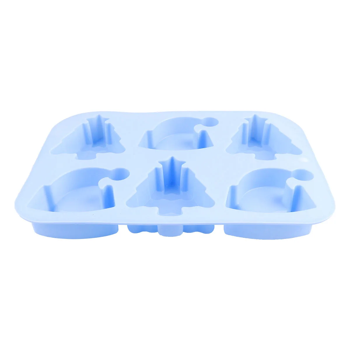 

6 Grids Silicone Christmas Cake Mold Multifunctional Baking Accessory Tree Hat DIY Cookie Fondant Biscuit Mold