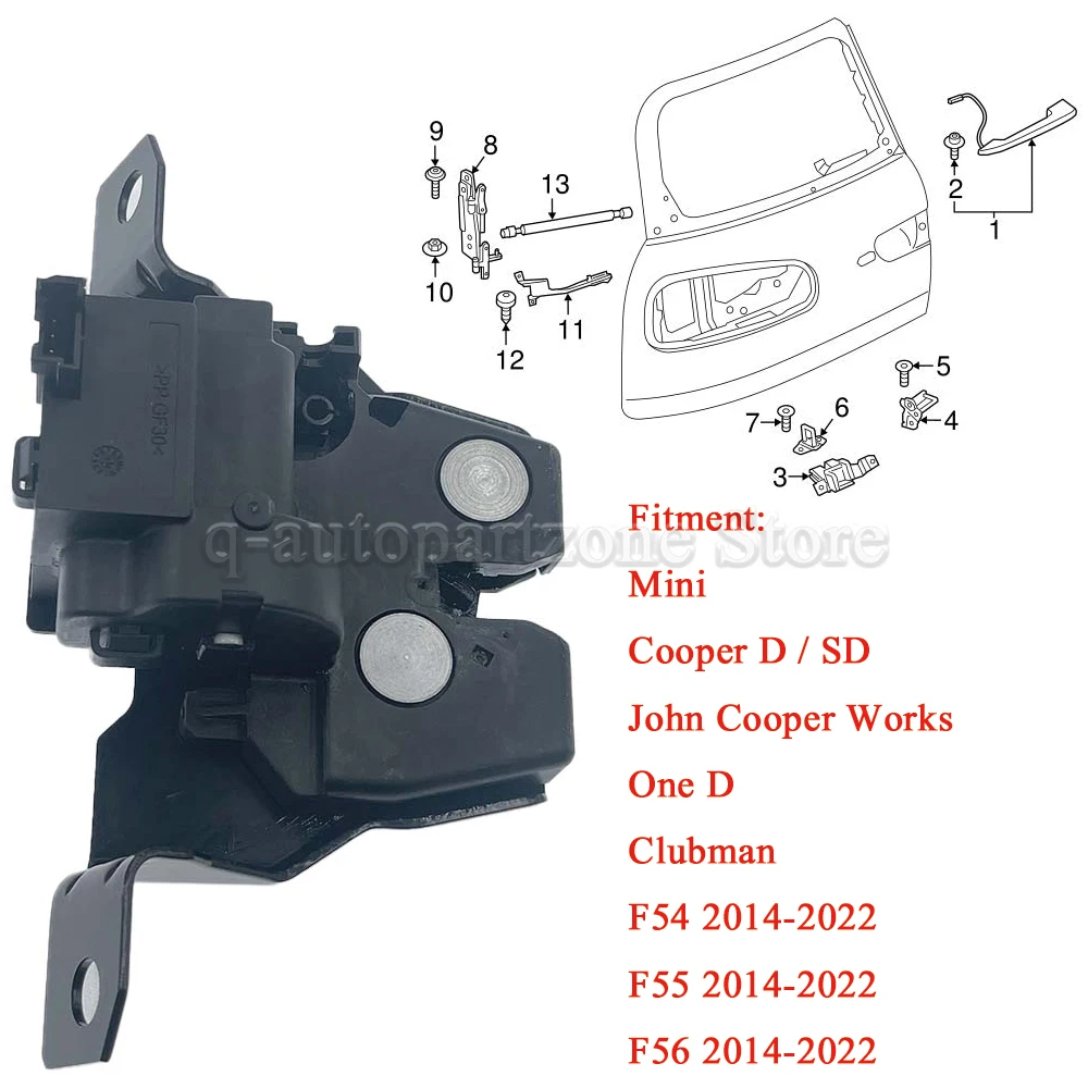 51247337576 Rear Trunk Boot Lid Lock Latch For BMW Mini Cooper D John Cooper Works One D Clubman F54 F55 F56