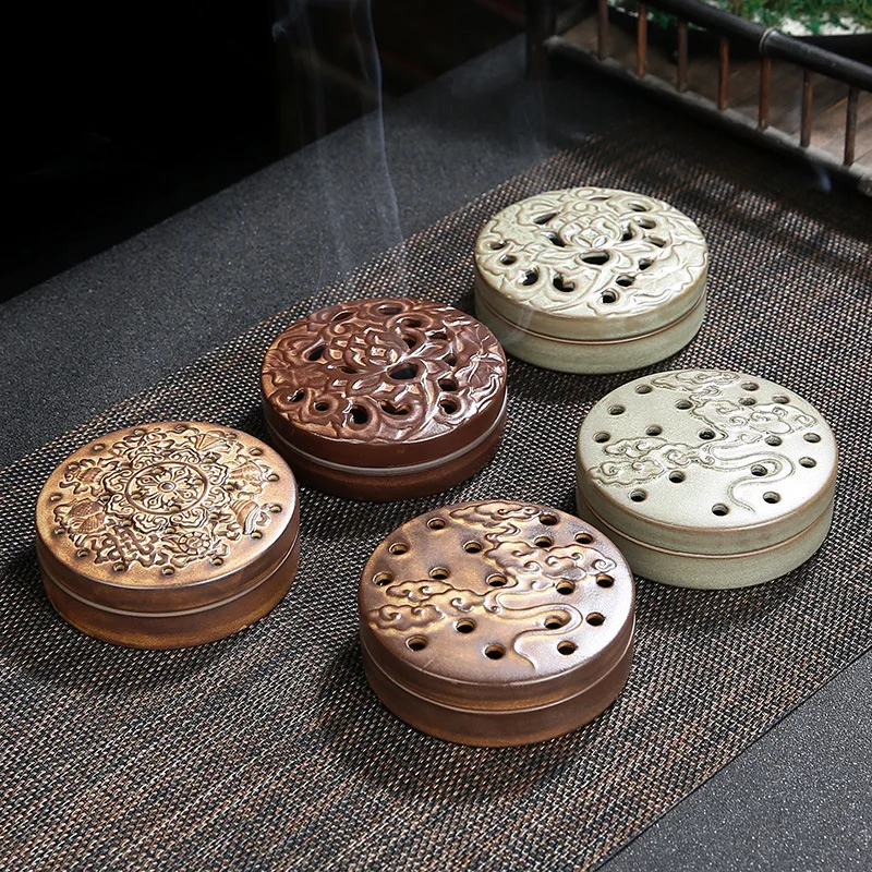 

Ceramic Round Shape Incense Burner Stick Cone Burner Holder Incense Base Plug Home Decoration Incense Burner Stick Holder