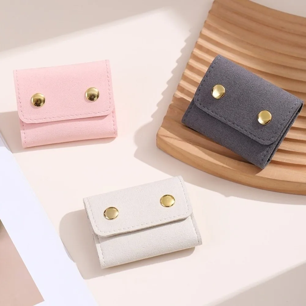 Microfiber Velvet Mini Jewelry Display Bag Small Foldable Necklace Ring Packing Bag Storage Case Container Earrings Organizer
