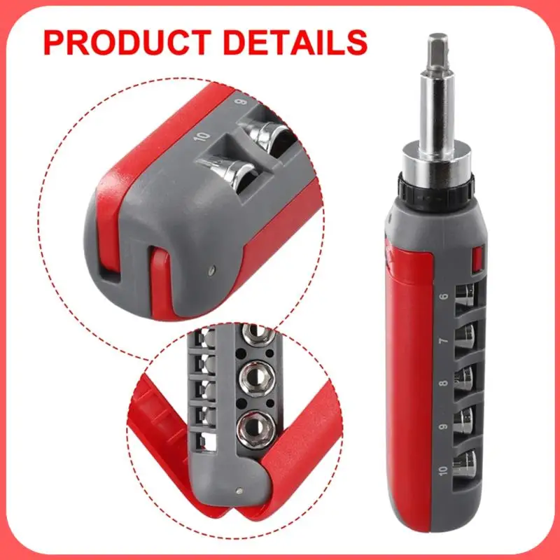 

A76I-Multifunction Hand Tool Spiral Ratchet Screwdriver With Tip Kit Auto Repair Multi Angle Ratchet Screwdriver Hand Tools