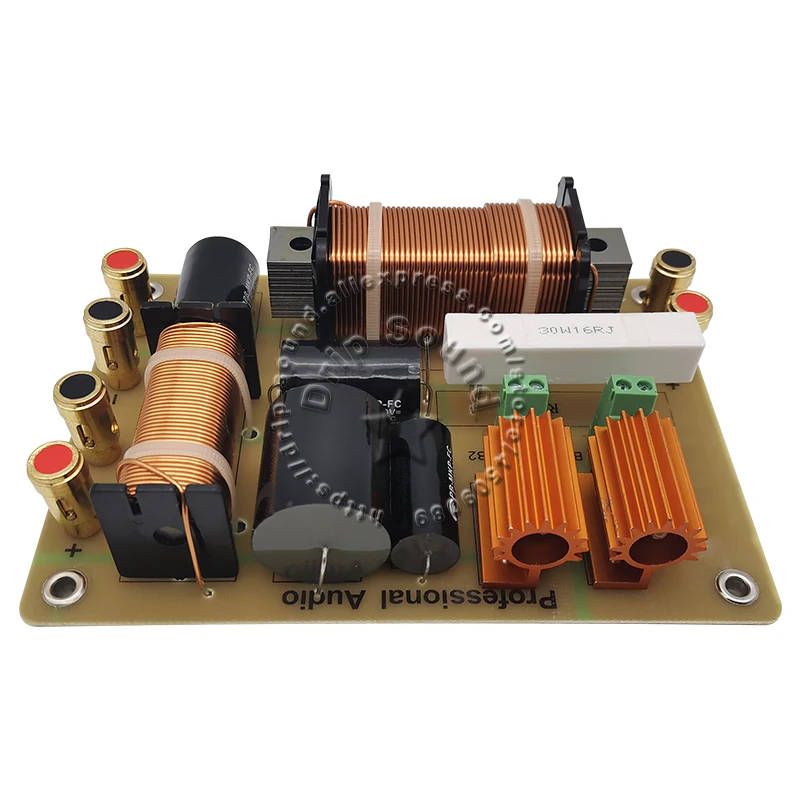 1x 800W 2 Way 2 Unit Treble Bass Hi-Fi Audio Speaker Frequency Divider High-Low Crossover Filters