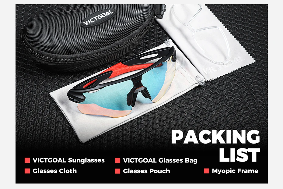 VICTGOAL Photochrome Fahrrad Sonnenbrille für Männer Frauen Sportbrille UV400 Schutz Fahrrad Brille MTB Rennrad Brille – Detail 15