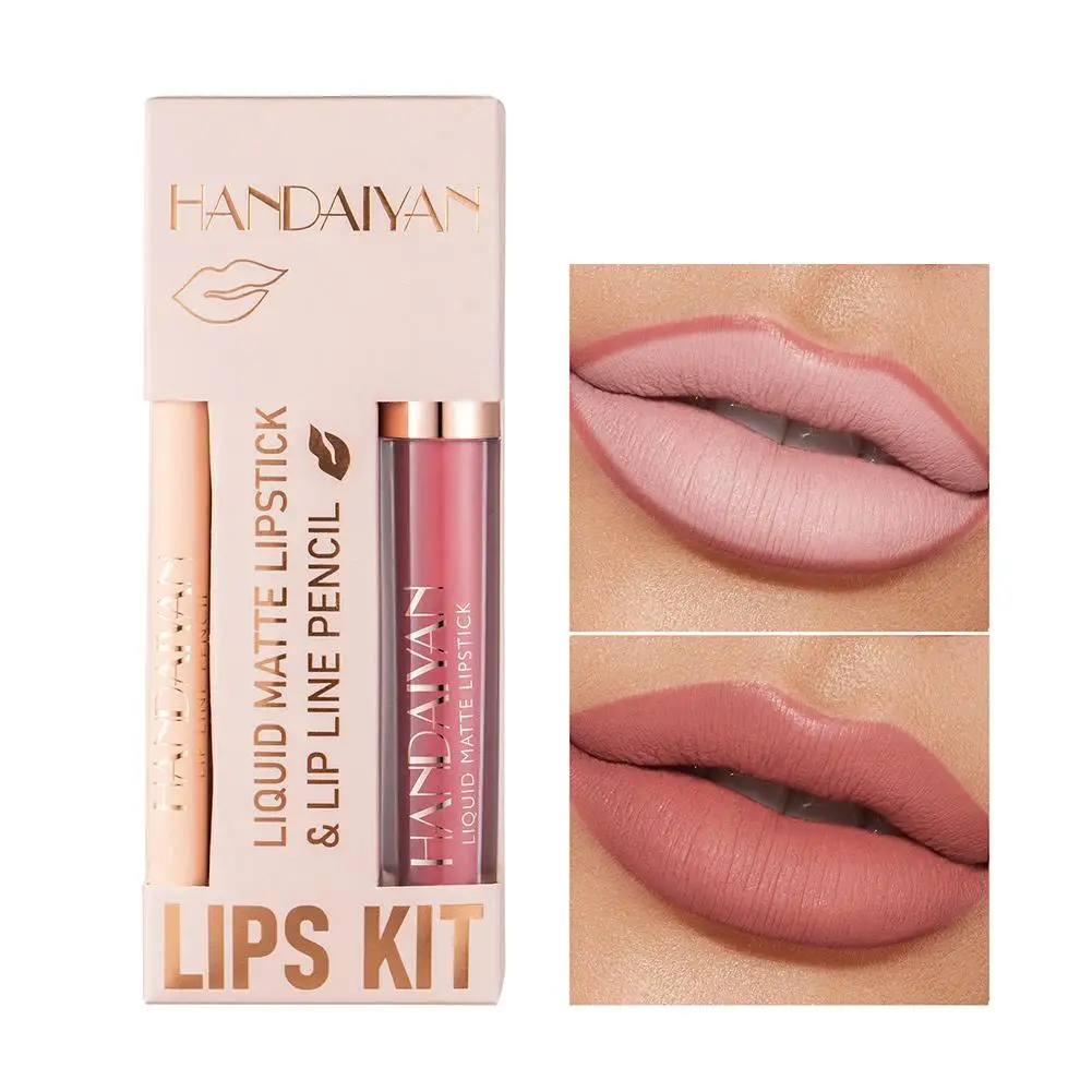 12 Kleuren Matte Nude Brown Lipliner Potlood Lipsticks Make-Up Niet-Plakkerige Rode Sexy Lipgloss Contour Waterdichte Kit Tool Lip Ve K3a4