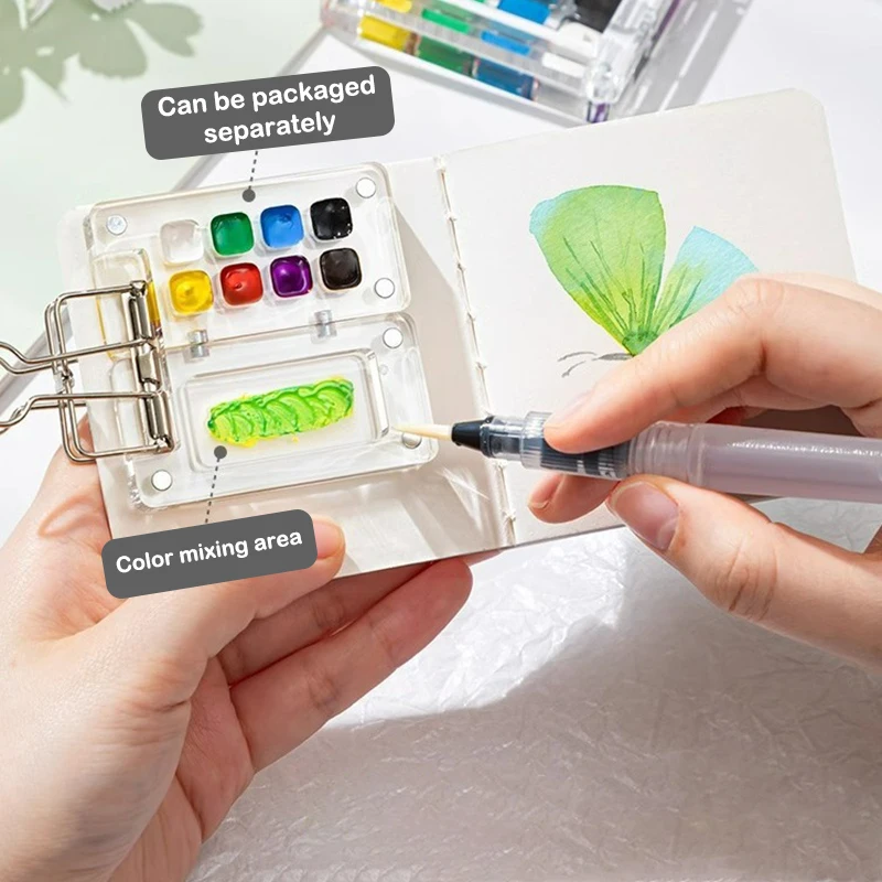 

Watercolour Paint Palette Set Mini Pocket Artist Watercolor Paint Palette Travel Sets For Painters Artists Students
