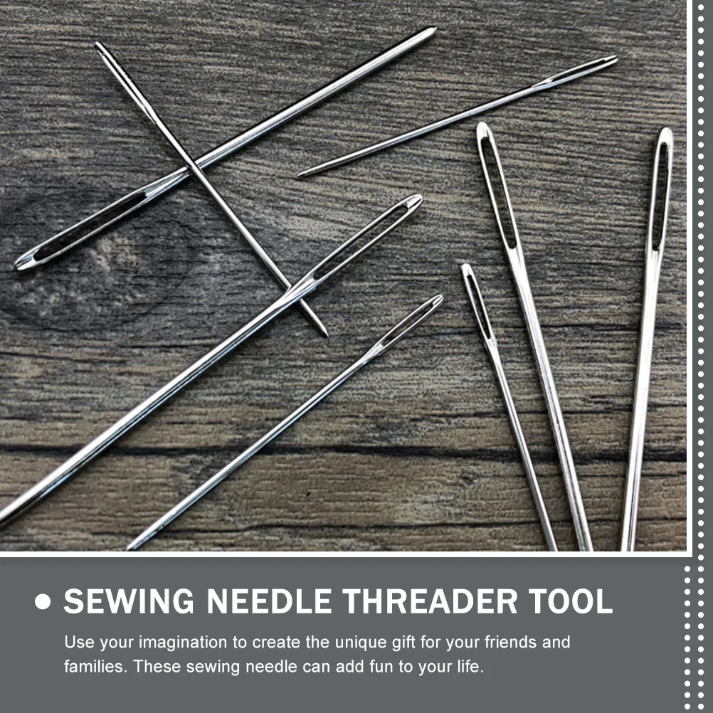 

1Set Sewing Needles Large Eye Hand Sewing Kit DIY Crafting Tools for Heavy Clothes Yarn Knitting Yarn Knitting Needle