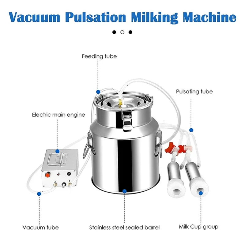 Milking equipment suitable for dairy farms or daily families 14L single cow milking machine Dairy farm milking machine