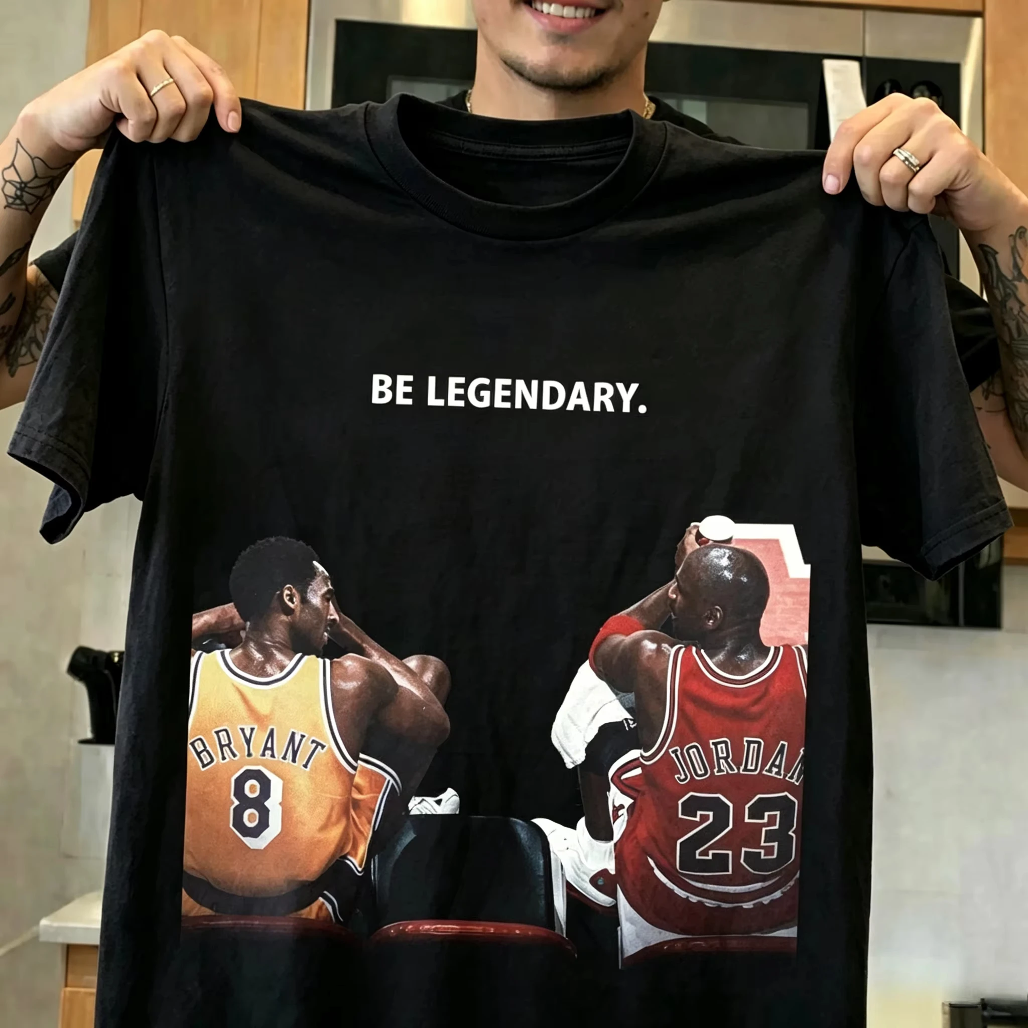 Be Legendary Graphic T Shirt Vintage Short Sleeve Tee Basketball Legend Unisex Oversized Streetwear Cotton T Shirts