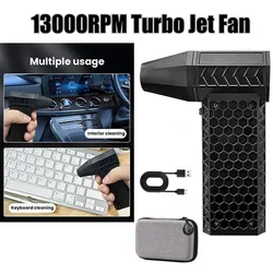 130000 RPM Mini Turbo Jet Fan Powerful Blower with High Speed Duct Fan52m/sViolent Turbo Fan Brushless Motor Electric Air Blower