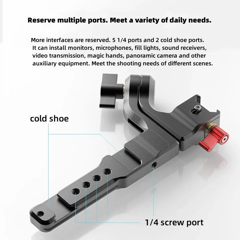 Gimbal Stabilizer Handle Foldable Grip Extension Holder Cold Boots 1/4 Port for DJI Ronin RS 2 /RSC 2 /RS 3 /RS 3Pro /RS 3mini