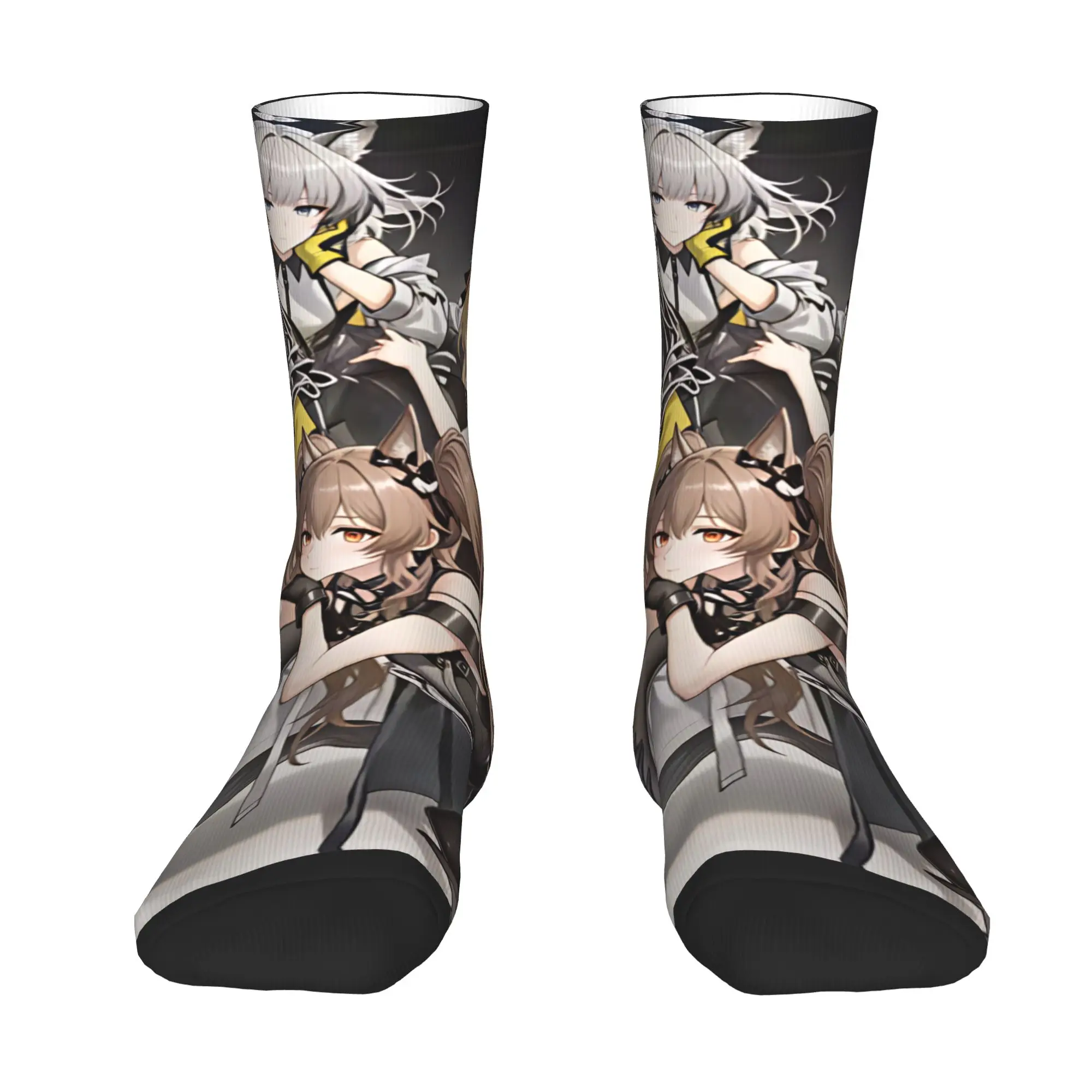 Game A-Arknights E-Endfield Dress Socks Mens Womens Warm Fashion Novelty Anime Crew Socks