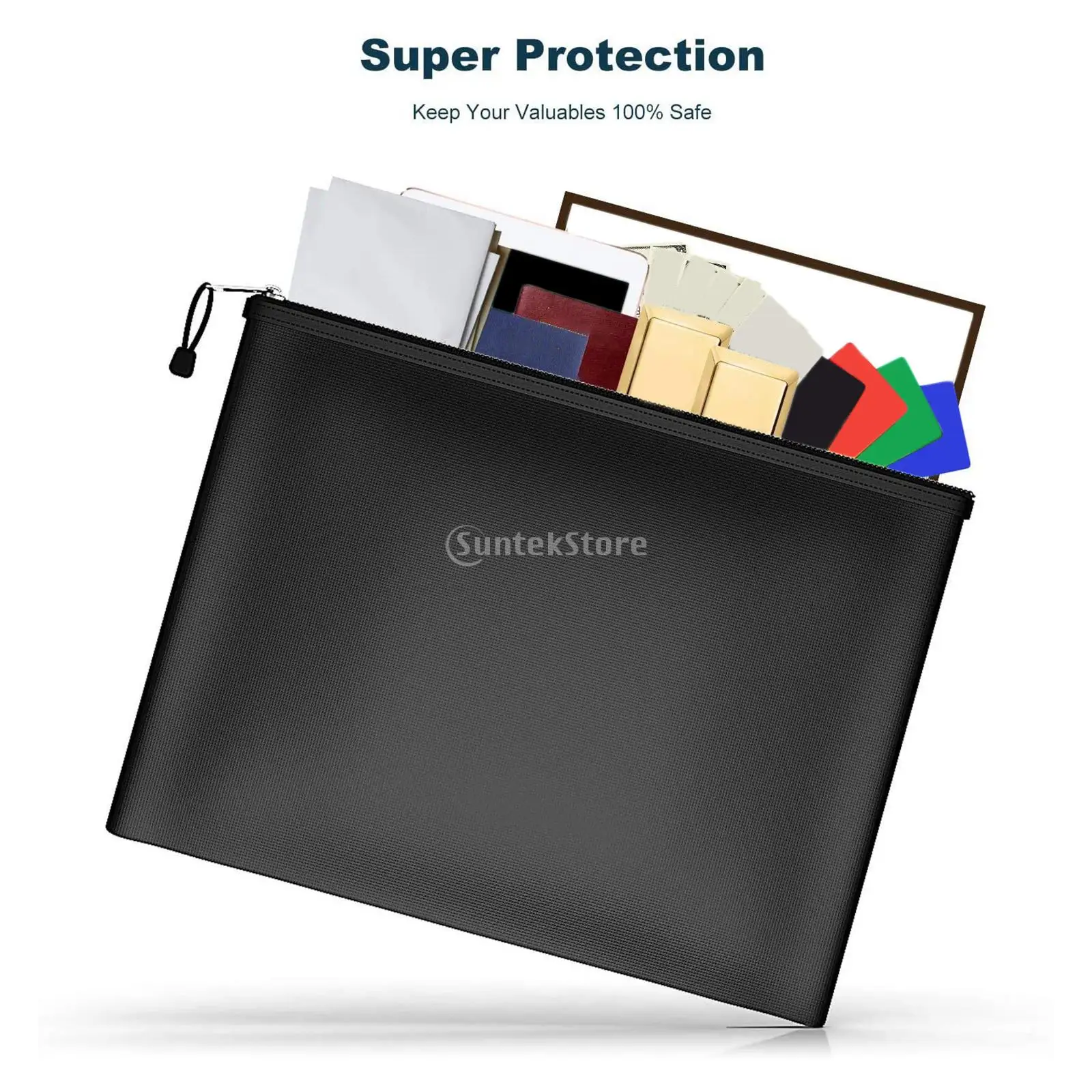 Fireproof money pouch Waterproof Safety Folder Safety Storage Pouch Fireproof Document Bag for certificate