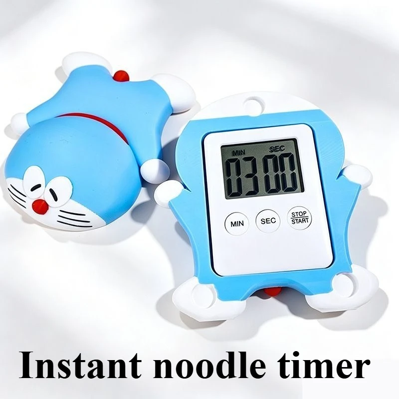 Doraemon Instant Noodle Timer Cute Cartoon Creativity 3D Printing Reminder Pressed Instant Noodles Timing Reminder Device New