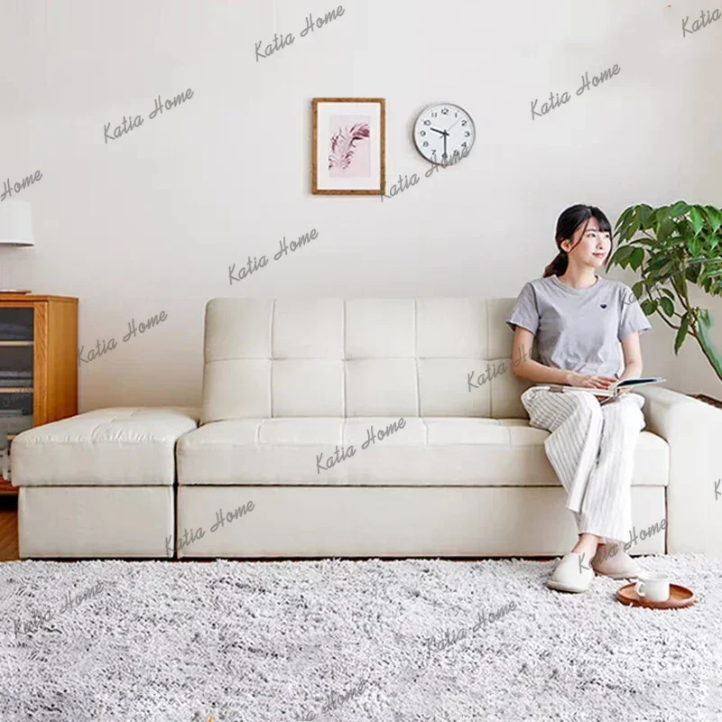 FG Storage Simple Couches Japanese Foldable Square Lounge Living Room Sofa Bed Modern Wood Canape Lit Convertible Salon Furnitur