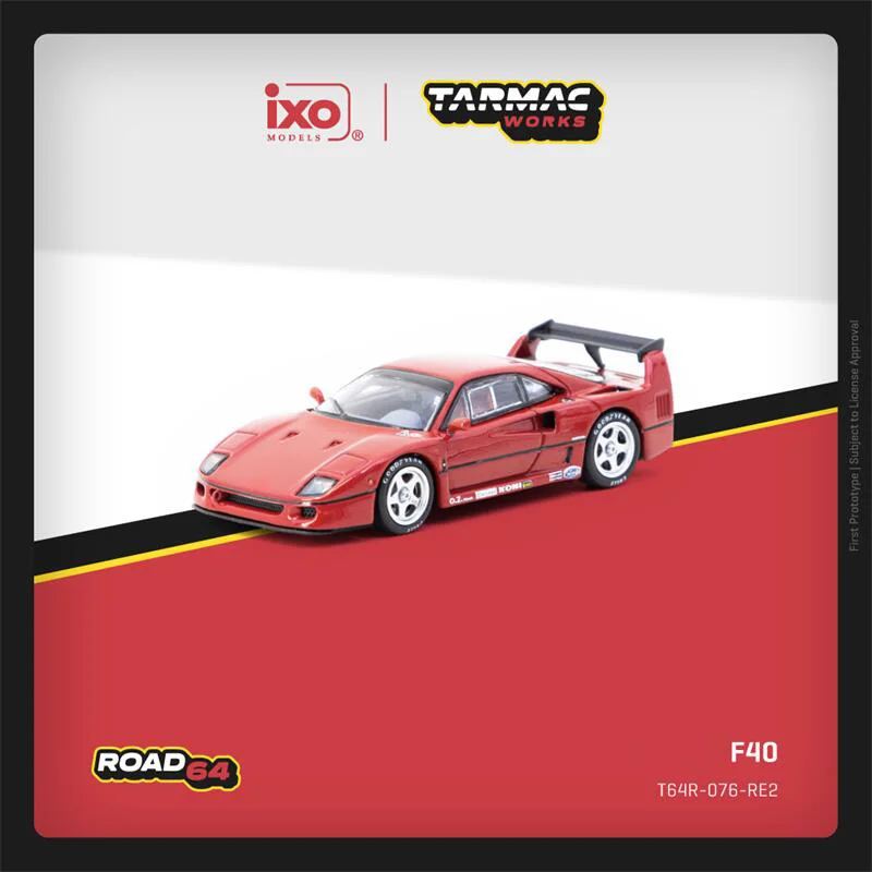 

(Предзаказ) Tarmac Works 1:64 F40 Red ROAD64 Литая под давлением модель коллекционной машины