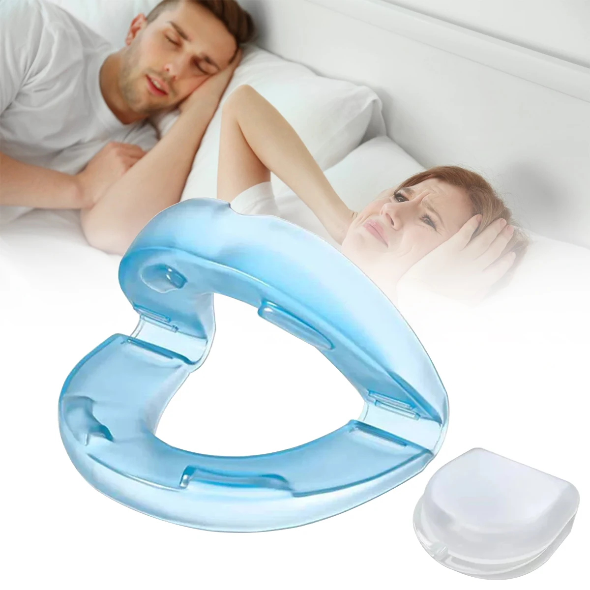 Practical anti snoring kit Grinding Mouthpiece anti snore mouith guard Custom Molding & Adjustable adjustment with storage case