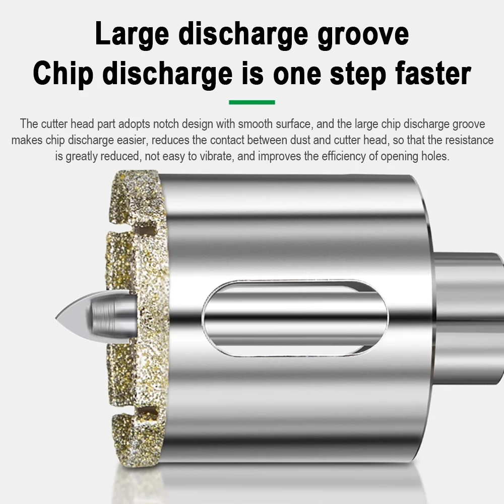 1 قطعة 16 مللي متر-120 مللي متر الماس هول المنشار بت مع الثلاثي تحديد المواقع الطيار بت للزجاج بلاط البورسلين السيراميك الرخام الجرانيت #3