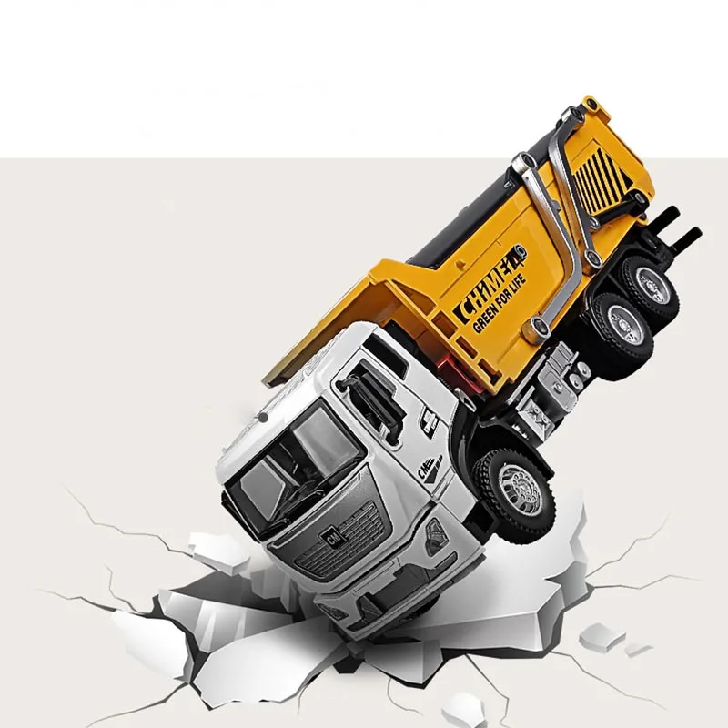 Simulation Large Alloy Dump Truck Muck Truck Transporter Dump Truck Engineering Car Model Children\'s Toys Car Boy Gifts