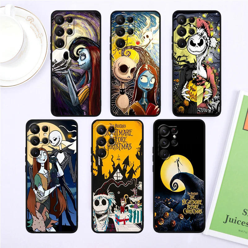 

Nightmare Before Christmas For Samsung Galaxy S24 S23 S22 S21 S20 FE S10 S10E Plus Ultra Pro Lite 5G Black Cover Phone Case