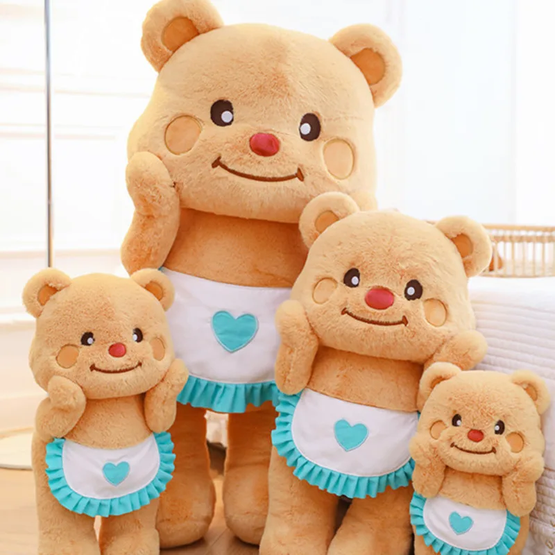 Cartoon Cute Butter Bear Plush Toy Pillow Thailand Stuffed Animals Doll Hug Cuddly Plushie Doll Girlfriend Kids Christmas Gift