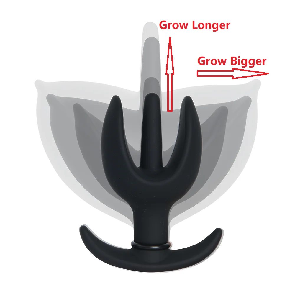 BDSM-tapón Anal inflable en forma de flor para hombres y mujeres, consolador extraíble, bomba expandible, Vagina, ano, expansión, juguete sexual Gay