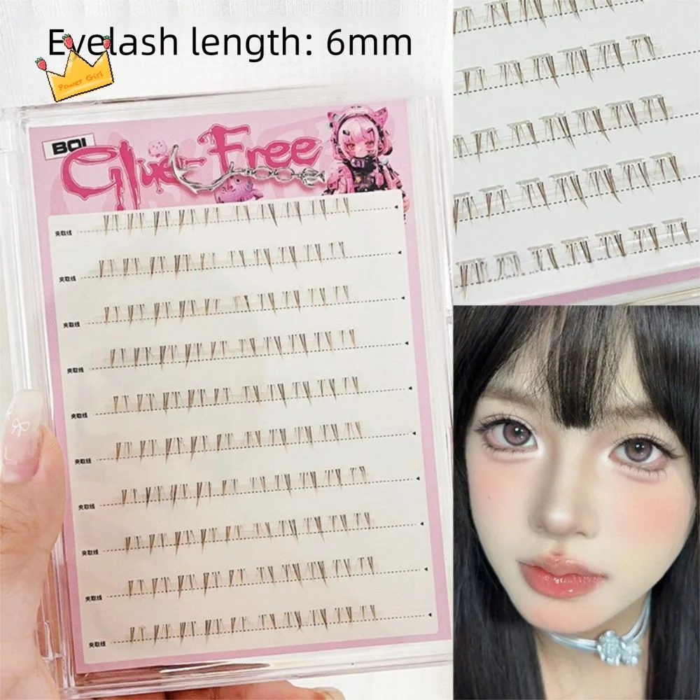 

Simulation Glue-Free Self-adhesive False Eyelashes Comic Eye 3D Cat Eye Fake Lashes Soft Natural Clusters Lashes Makeup Tool