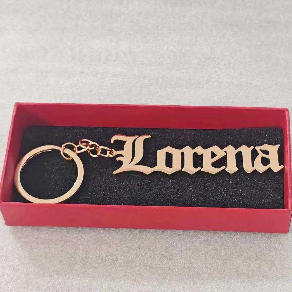 Personalized Customizable Keychain with Engraved Name/Letter, Durable Key Ring, Perfect Gift for Him Her Friends & Daily Carry